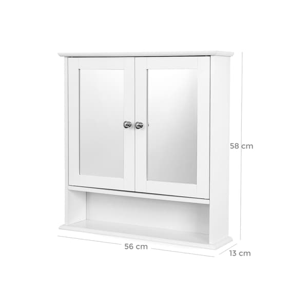 Badrumsskåp 56,5x13x58,5 cm Vit MDF