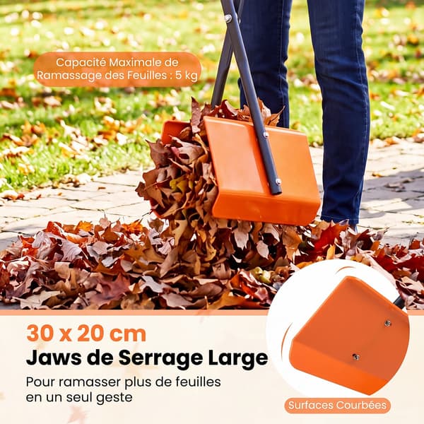 Leaf Grabber 92 cm 30x15x92 cm oranssi/musta