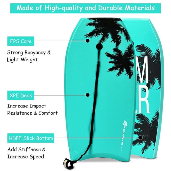Bodyboard, 104x52x6 cm, Vihreä , Star