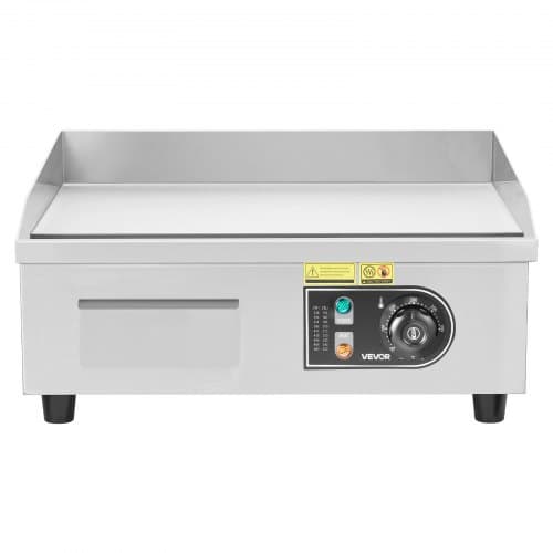 Elektrisk Grillplade 45x30 cm Rustfrit Stål Flad Top Grill