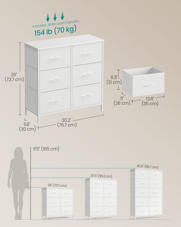 Kommode 76,7x30x73,7 cm Hvid Stål og MDF