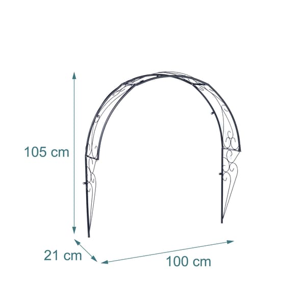 Rose Arch 105x100x21 cm Sort Stål, Kodustaar