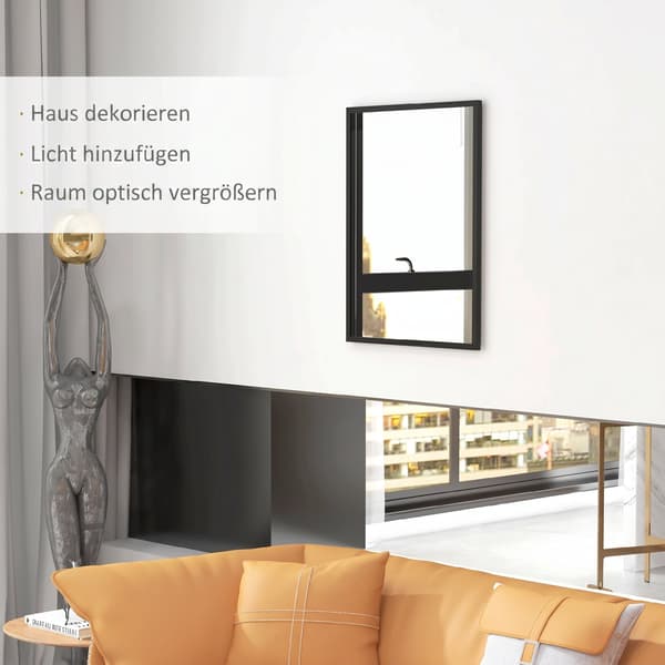 Vægspejl 60x80 cm sort , Star