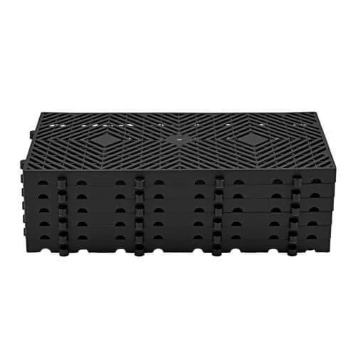 Plastpaller 6 stk 600x300x30 mm sort