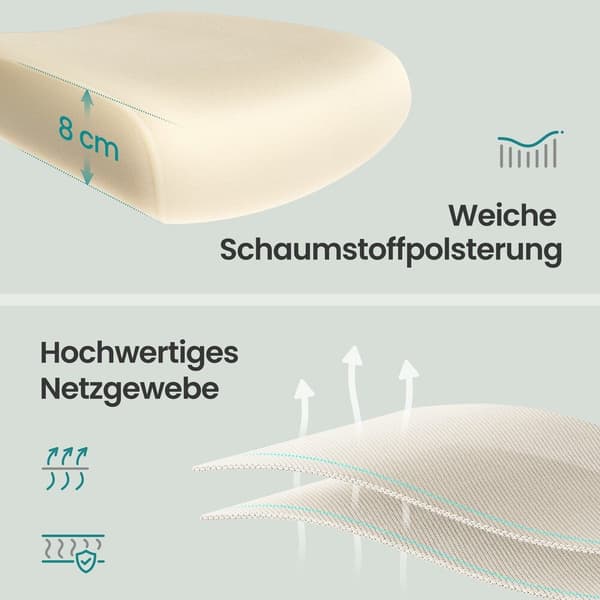 Kontorstol, 64x71,5x116-135 cm, Beige, ergonomisk