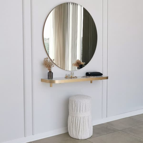 Väggspegel, guld, 90 cm, guld