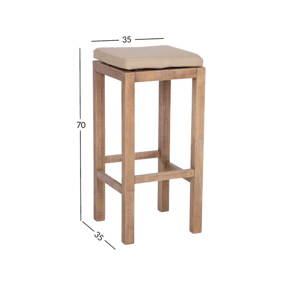 Barstol MONACO 35x35xH70 cm med pude
