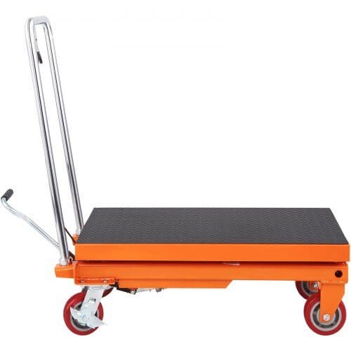 Hydrauliskt lyftbord, 81,5x50,5 cm, orange, stål
