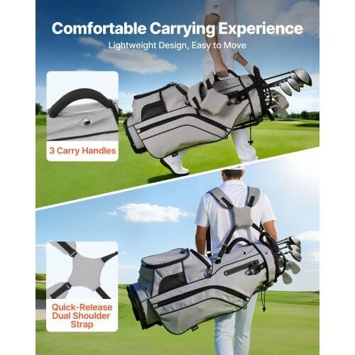 Golfvognstaske G-SB-04 420x260x930 mm sort polyester