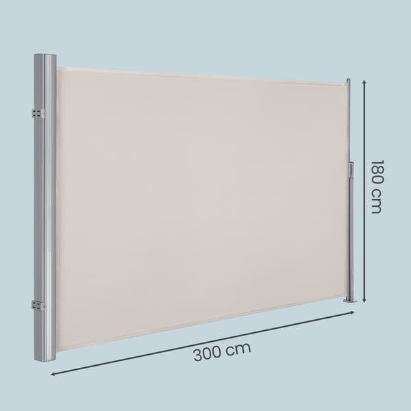 Side markise 180x300 cm Beige Udendørs