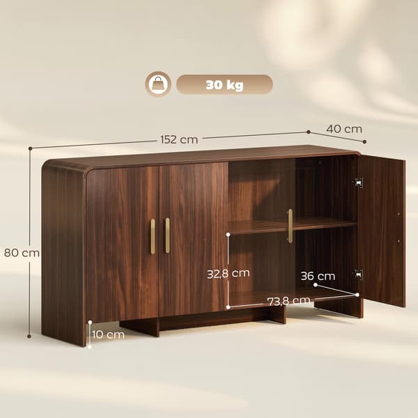 Skænk 152x40x80 cm Brun MDF