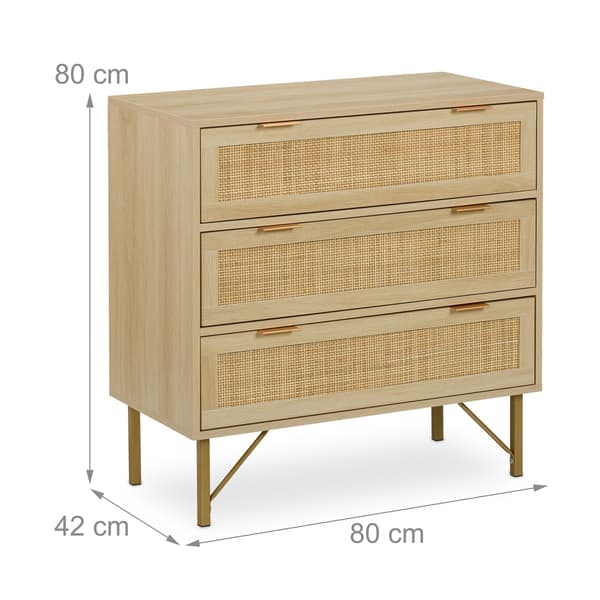 Kommode 80x80x42 cm Natur, Kodustaar
