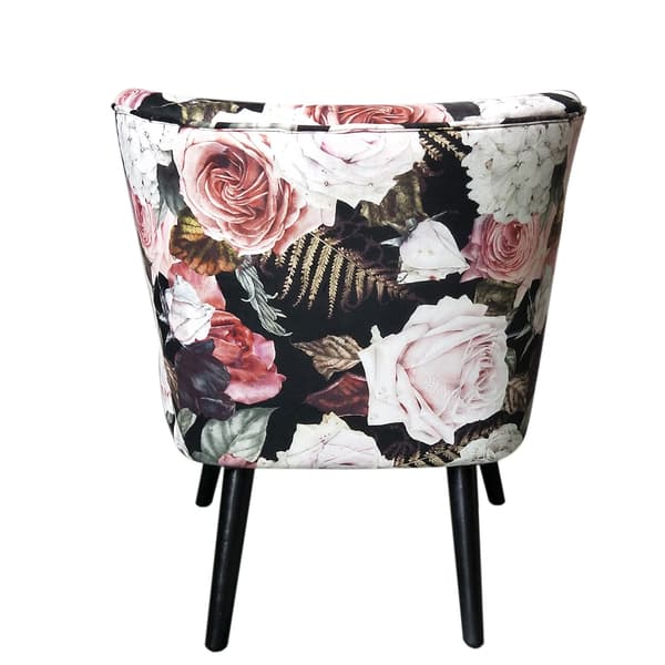 Stol LA PERLA 63x73x76 cm blommig sammet