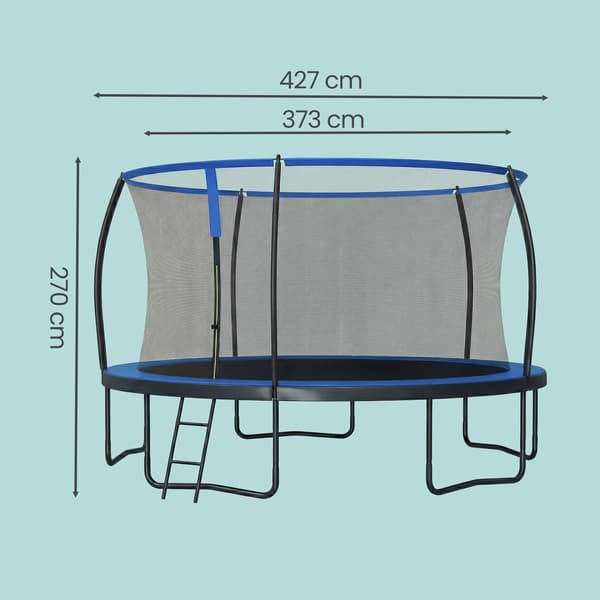 Trampolin 427x270 cm Sort Udendørs