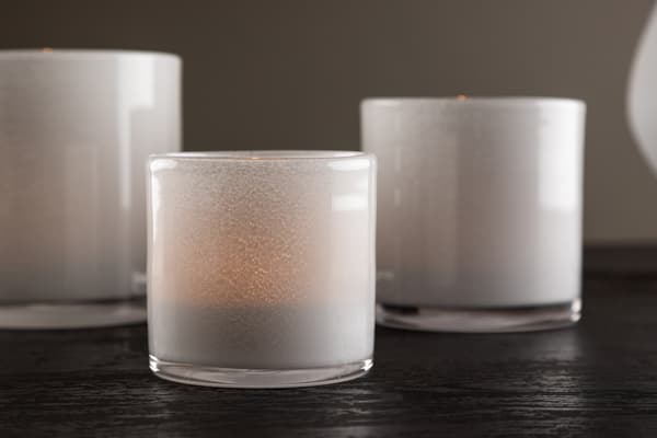 Lanterne Glora 8x8 cm Hvid Glas