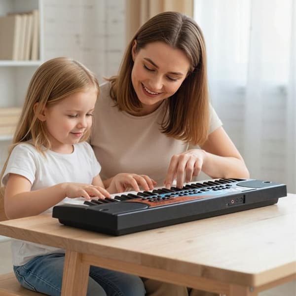 Børneklaver Keyboard, 53,3x19,1x5,1 cm, Sort, ABS , Star