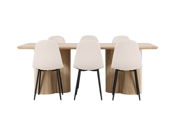 Spisebord Olivia 210x100 cm Hvid