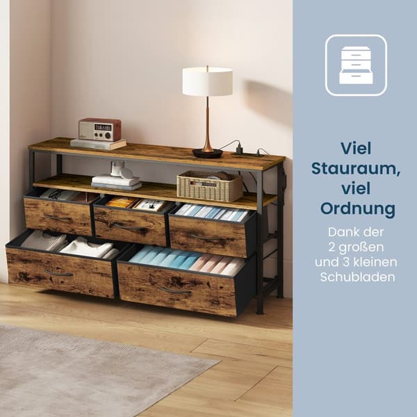 Sideboard 30x98,7x68,1 cm Brun-Svart träförvaring