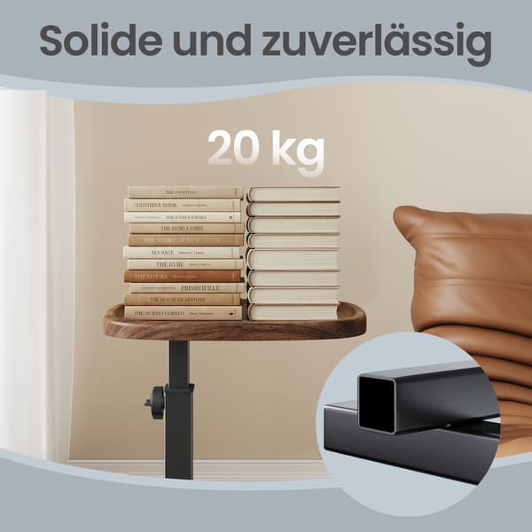 Sidebord 30x40x69 cm Brun-Svart stål