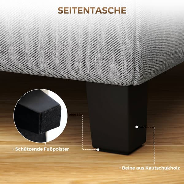 Ottoman 35x35x35 cm lys grå