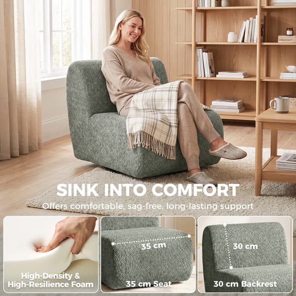 Drejelig loungestol 70x90x70 cm grå