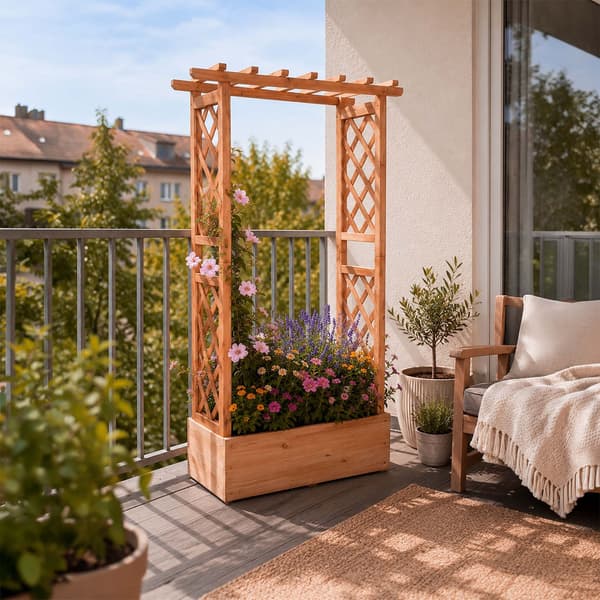 Planter med spaljé och tak, Kodustaar