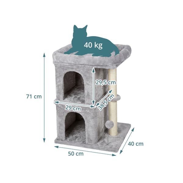 Kattträd med 2 grottor och bädd, Kodustaar