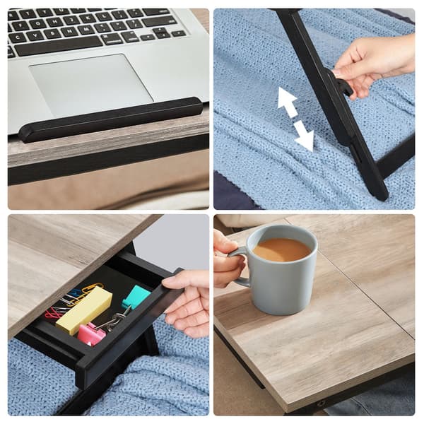 Laptopbord, 55x35x23 cm, Greige