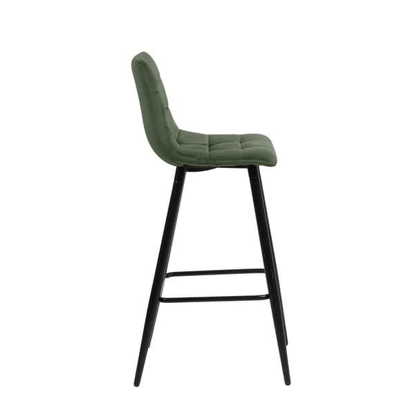 Barstol CHILLI 42x52x104 cm Grøn Velour