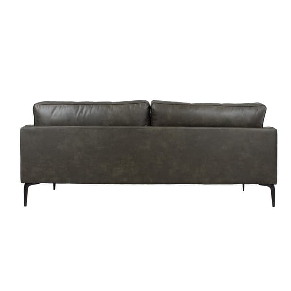 Soffa SOFIA 195x83x82 cm mörk oliv, metallram