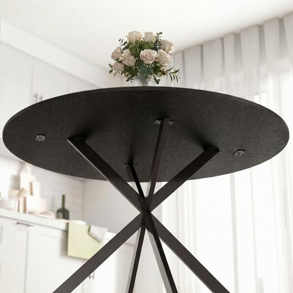 Spisebord, 100x75 cm, Sort, Stål