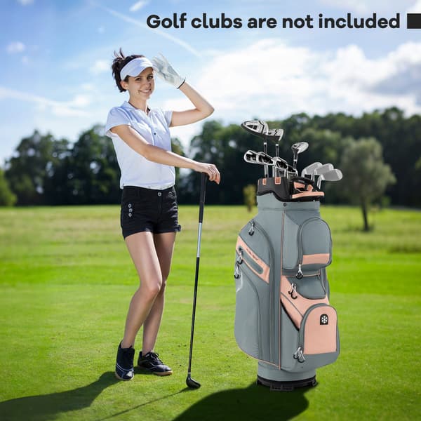 Golfväska, 127 cm, Rosa - Material: polyester tyg, plast , Star