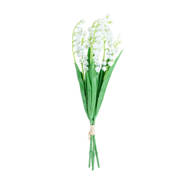 Konstgjord blomma 37 cm vit plast