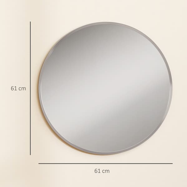 Vægspejl Ø61 cm sølv , Star