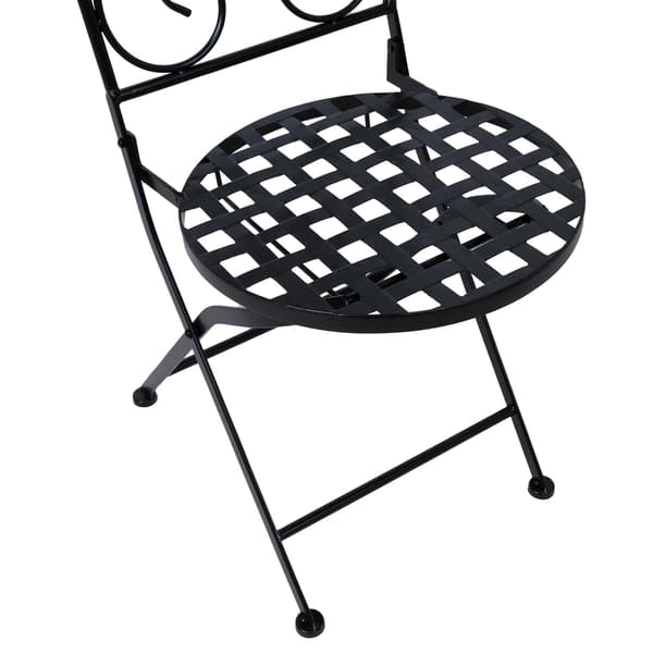 Stol Checker 38x51x88 cm Sort Metal Foldbar