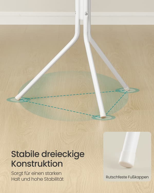 Klesstativ 48x43x175 cm Hvit Metall