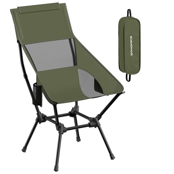 Campingstol 58x56x97 cm Grøn Stål