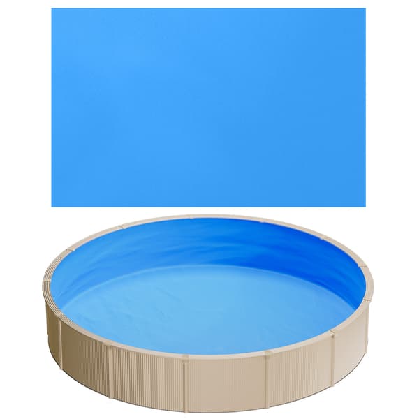 Poolfoder 365,7x90 cm Blå Vinyl