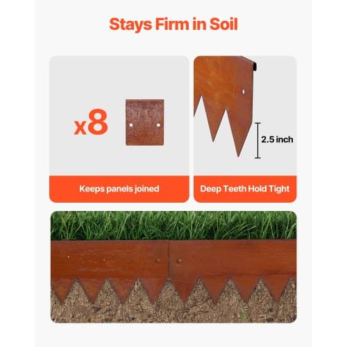 Landskabsafgrænsning 101,6x15,2x0,12 cm Rust Corten Stål