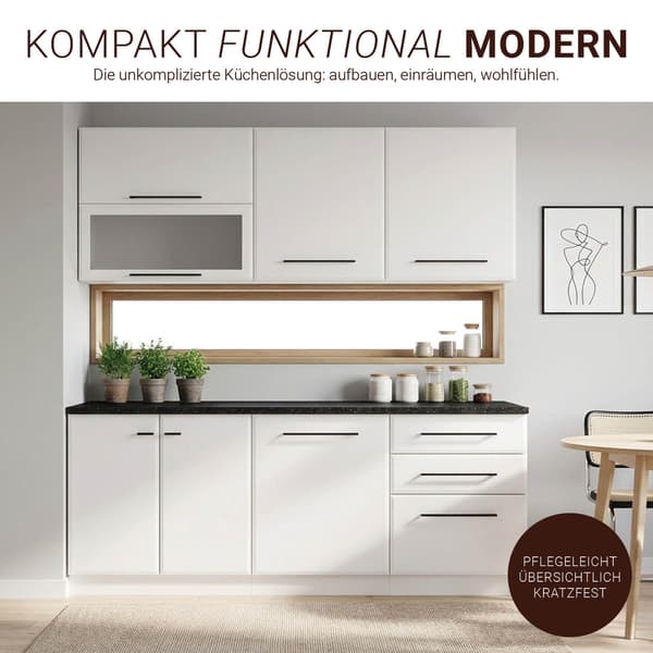 Köksenhet, Home, 200x85x60 cm, Vit, Förvaring