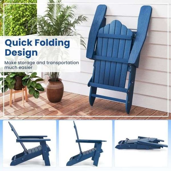 Sammenklappelig Adirondack-stol, 88x77x95 cm, Marineblå , Star