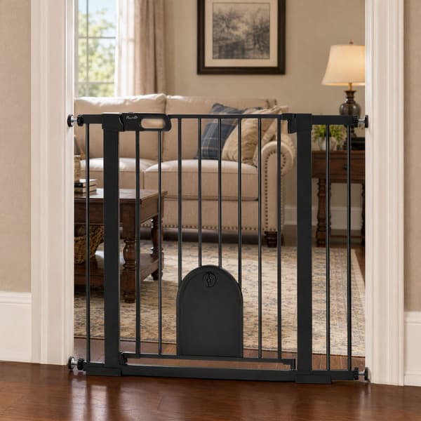 Kattelem 75-103x76 cm sort