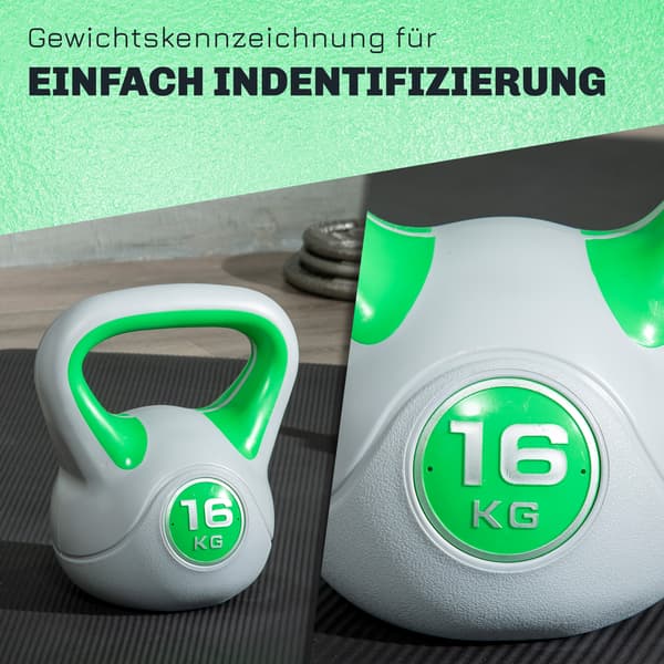 Kettlebell 27x17x31 cm Grön