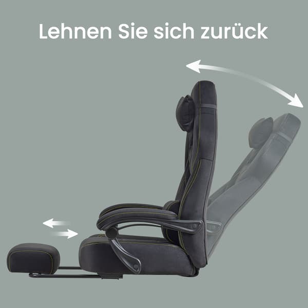 Gamingstol 72,4x69,7x118-128 cm Sort