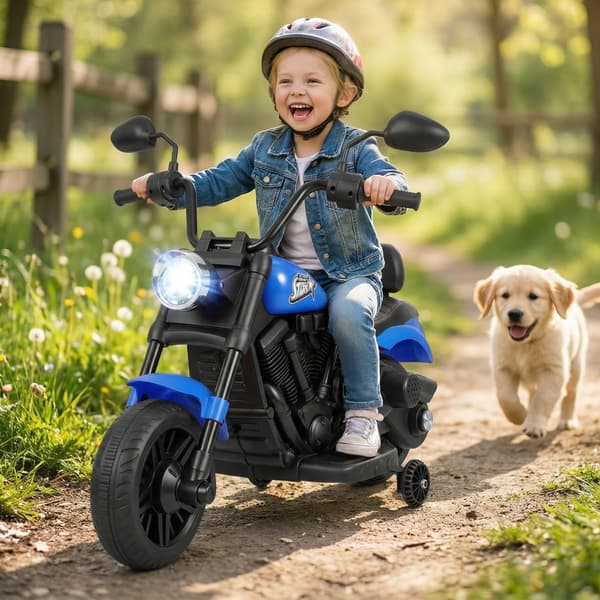 Elektrisk motorcykel til børn 79x58x56 cm blå