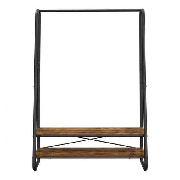 Klesstativ 100x45x160 cm Brun, stålramme