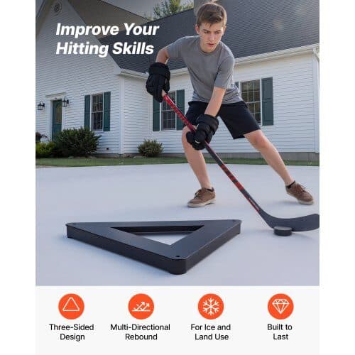 Hockey Passer Trekant 643x564x44 mm sort