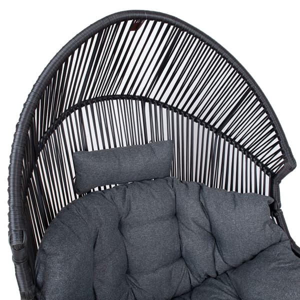 Fritidsstol Helsinki 98x101x142 cm Sort