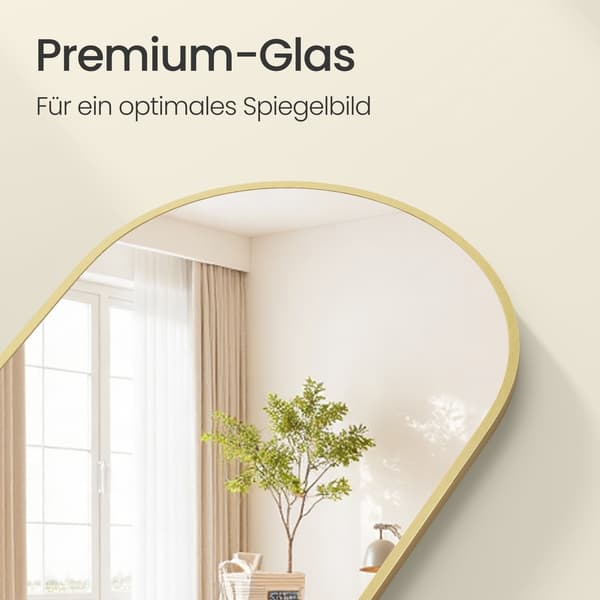 Helkroppsspegel 160x50 cm Guld
