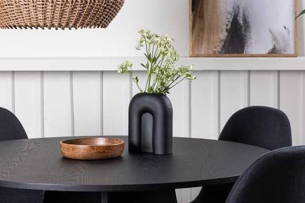 Spisebord og stol sæt Bootcut og Polar 110 cm sort